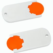 Chiphalter mit 1-Chip "Alpha" (orange / weiß) (Art.-Nr. CA393197)