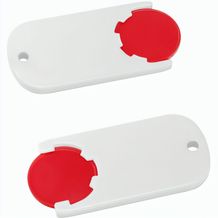 Chiphalter mit 1-Chip "Alpha" (Rot / weiß) (Art.-Nr. CA395031)
