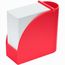 Zettelbox mit integriertem Köcher "Design" (rot / rot) (Art.-Nr. CA411239)