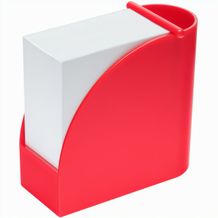 Zettelbox mit integriertem Köcher "Design" (rot / rot) (Art.-Nr. CA411239)