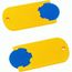 Chiphalter mit 1-Chip "Alpha" (blau / gelb) (Art.-Nr. CA426783)