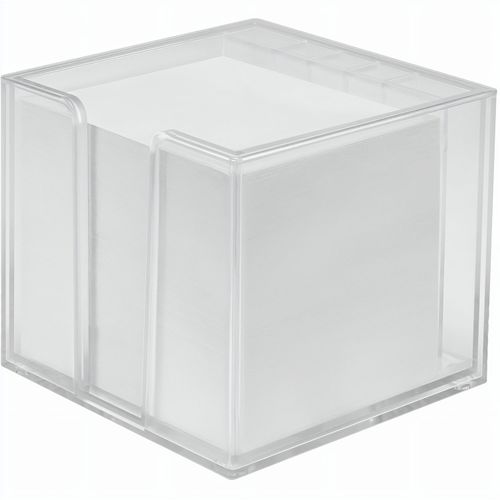 Zettelbox "Sigma", doppelwandig mit Köcher (Art.-Nr. CA436012) - mit weißem Papier, ohne Papiereinleger....