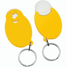 Chiphalter mit 1-Chip "Gesicht" (weiß / gelb) (Art.-Nr. CA453891)