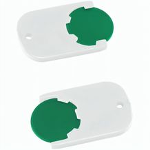 Chiphalter mit 1-Chip "Gamma" (grün / weiß) (Art.-Nr. CA460622)