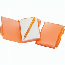 Notizbuch mit Druckkugelschreiber (orange-transparent) (Art.-Nr. CA489687)