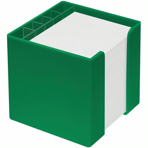 Zettelbox "Alpha" mit Köcher (Art.-Nr. CA492295) - mit abgerundeten Ecken und weißem Papie...