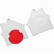 Chiphalter mit 1-Chip "Haus" (Rot / weiß) (Art.-Nr. CA496004)
