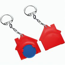 Chiphalter mit 1-Chip "Haus" (blau / rot) (Art.-Nr. CA509497)