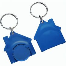 Chiphalter mit 1-Chip "Haus" (blau / blau) (Art.-Nr. CA513163)