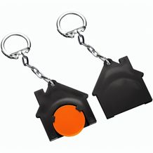 Chiphalter mit 1-Chip "Haus" (orange / schwarz) (Art.-Nr. CA517695)