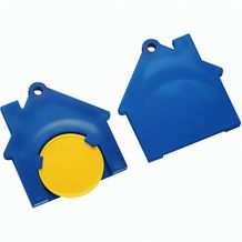 Chiphalter mit 1-Chip "Haus" (gelb / blau) (Art.-Nr. CA521352)