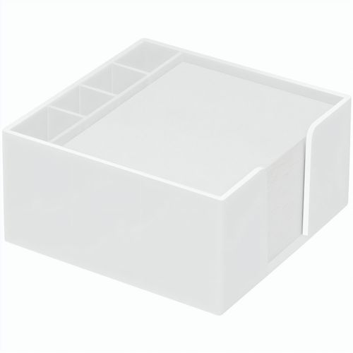 Zettelbox "Lambda" mit Köcher (Art.-Nr. CA521752) - mit weißem Papier Einzelblattdruc...