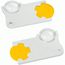 Chiphalter mit 1-Chip und Lupe (gelb / weiß) (Art.-Nr. CA532700)