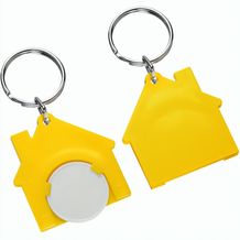 Chiphalter mit 1-Chip "Haus" (weiß / gelb) (Art.-Nr. CA571565)