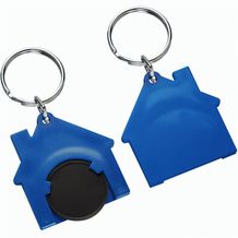 Chiphalter mit 1-Chip "Haus" (schwarz / blau) (Art.-Nr. CA574876)