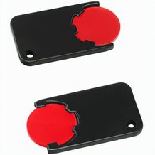Chiphalter mit 1-Chip "Beta" (rot / schwarz) (Art.-Nr. CA592093)