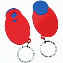 Chiphalter mit 1-Chip "Gesicht" (blau / rot) (Art.-Nr. CA592271)