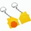 Chiphalter mit 1-Chip "Haus" (orange / gelb) (Art.-Nr. CA598804)