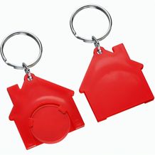 Chiphalter mit 1-Chip "Haus" (rot / rot) (Art.-Nr. CA601009)