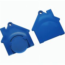 Chiphalter mit 1-Chip "Haus" (blau / blau) (Art.-Nr. CA603211)