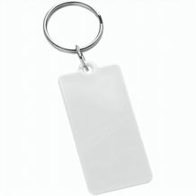 Schlüsselanhänger "Rechteck" (weiß) (Art.-Nr. CA606249)
