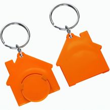 Chiphalter mit 1-Chip "Haus" (orange / orange) (Art.-Nr. CA629252)