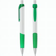 Druckkugelschreiber "Epsilon" (weiß / grün-transparent) (Art.-Nr. CA631073)