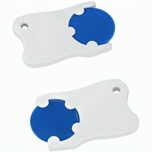 Chiphalter mit 1-Chip "Zahn" (blau / weiß) (Art.-Nr. CA634323)