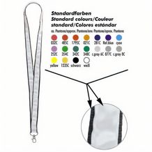 Schlüsselband/Lanyard Satin, Bandbreite 25 mm (weiß / weiß) (Art.-Nr. CA647541)