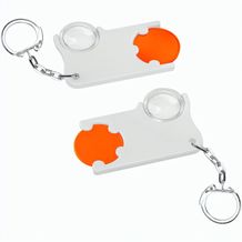 Chiphalter mit 1-Chip und Lupe (orange / weiß) (Art.-Nr. CA681242)