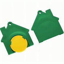 Chiphalter mit 1-Chip "Haus" (gelb / grün) (Art.-Nr. CA699481)