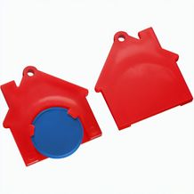 Chiphalter mit 1-Chip "Haus" (blau / rot) (Art.-Nr. CA700170)