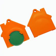Chiphalter mit 1-Chip "Haus" (grün / orange) (Art.-Nr. CA705534)