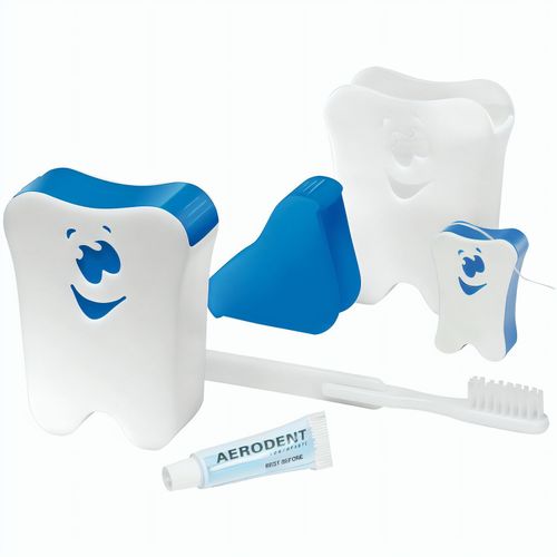 Reise-Zahnpflege-Set "Gesicht" (Art.-Nr. CA714447) - praktisches und sympathisches 4-teiliges...
