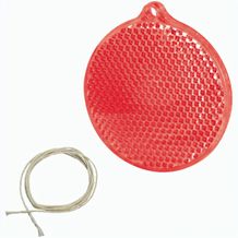 Sicherheits-Reflektor "Kreis" (rot-transparent) (Art.-Nr. CA719448)