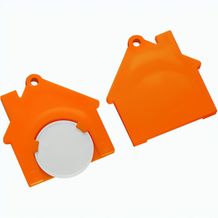 Chiphalter mit 1-Chip "Haus" (weiß / orange) (Art.-Nr. CA722963)