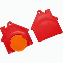 Chiphalter mit 1-Chip "Haus" (orange / rot) (Art.-Nr. CA730764)