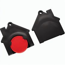 Chiphalter mit 1-Chip "Haus" (rot / schwarz) (Art.-Nr. CA739110)