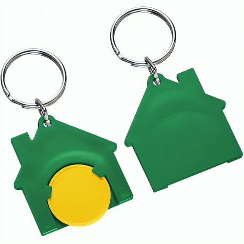 Chiphalter mit 1-Chip "Haus" (Art.-Nr. CA748046) - mit Schlüsselring. Farbkombinatione...