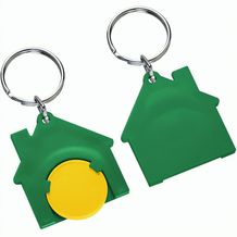 Chiphalter mit 1-Chip "Haus" (gelb / grün) (Art.-Nr. CA748046)
