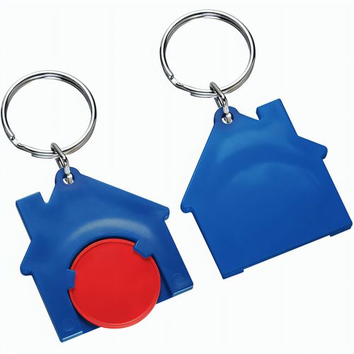 Chiphalter mit 1-Chip "Haus" (Art.-Nr. CA763927) - mit Schlüsselring. Farbkombinatione...