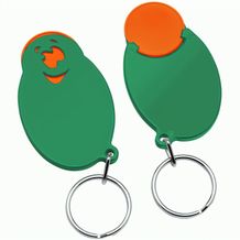 Chiphalter mit 1-Chip "Gesicht" (orange / grün) (Art.-Nr. CA784823)