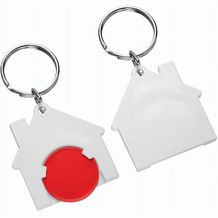 Chiphalter mit 1-Chip "Haus" (Rot / weiß) (Art.-Nr. CA787326)