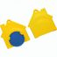 Chiphalter mit 1-Chip "Haus" (blau / gelb) (Art.-Nr. CA798359)