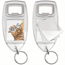 Flaschenöffner mit Schlüsselring (glasklar) (Art.-Nr. CA798622)