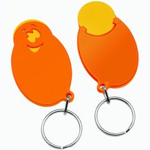 Chiphalter mit 1-Chip "Gesicht" (gelb / orange) (Art.-Nr. CA816818)