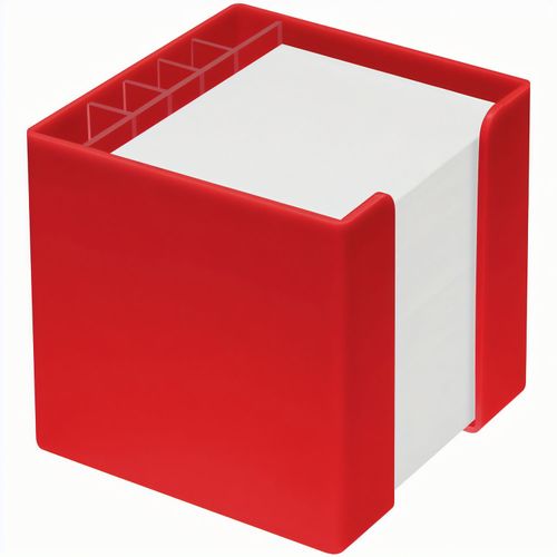 Zettelbox "Alpha" mit Köcher (Art.-Nr. CA826615) - mit abgerundeten Ecken und weißem Papie...