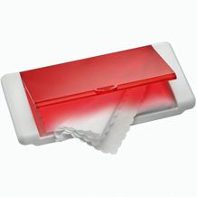 Mikrofasertuch "Box" (weiß / rot-transparent) (Art.-Nr. CA833635)