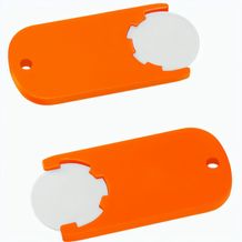 Chiphalter mit 1-Chip "Alpha" (weiß / orange) (Art.-Nr. CA841809)