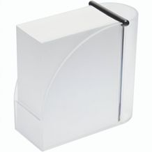 Zettelbox mit integriertem Köcher "Design" (gefrostet glasklar / schwarz) (Art.-Nr. CA844020)
